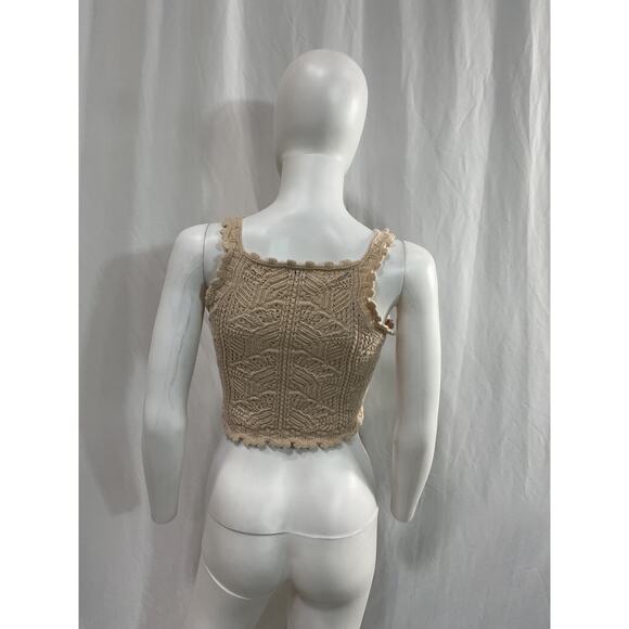 Saint Laurent '2021' Beige Square Neckline Sweater Size S - Picture 3 of 5